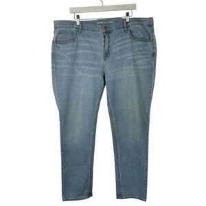 Old Navy Wow Boyfriend Jeans Women Size 18 Mid-Rise Light Wash Denim Stretch